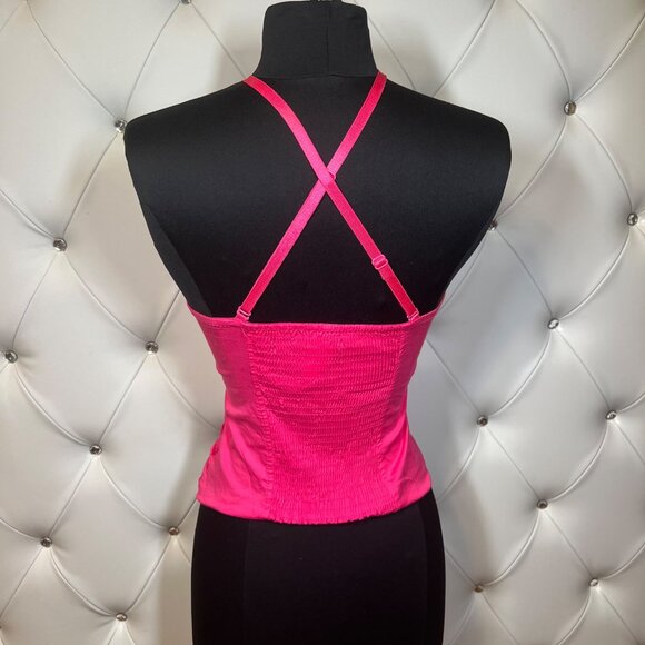 Entry Pink Ruffled Halter Top Size S - Picture 3 of 9